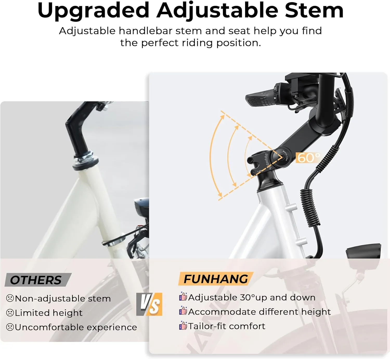 Electric Bike for Adults, 1000W Peak Ebike, 21.7MPH 50Miles City Cruiser Ebikes, 26" Step Thru Electric Bicycle with 48V Removable Battery, Adjustable Stem, Rear Rack, Front Suspension,7 Speed
