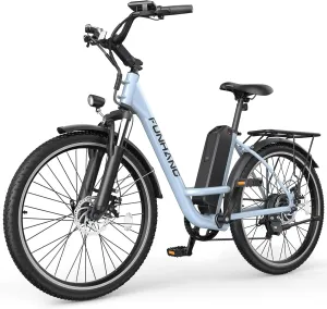 Electric Bike for Adults, 1000W Peak Ebike, 21.7MPH 50Miles City Cruiser Ebikes, 26" Step Thru Electric Bicycle with 48V Removable Battery, Adjustable Stem, Rear Rack, Front Suspension,7 Speed