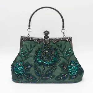 Elegant Beaded Flower Evening Bag for Celebrations