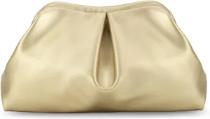 Emprier Soft Vegan Leather Clutch Purse for Women Dumpling Bag Pleated PU Evening Handbags for Wedding Party