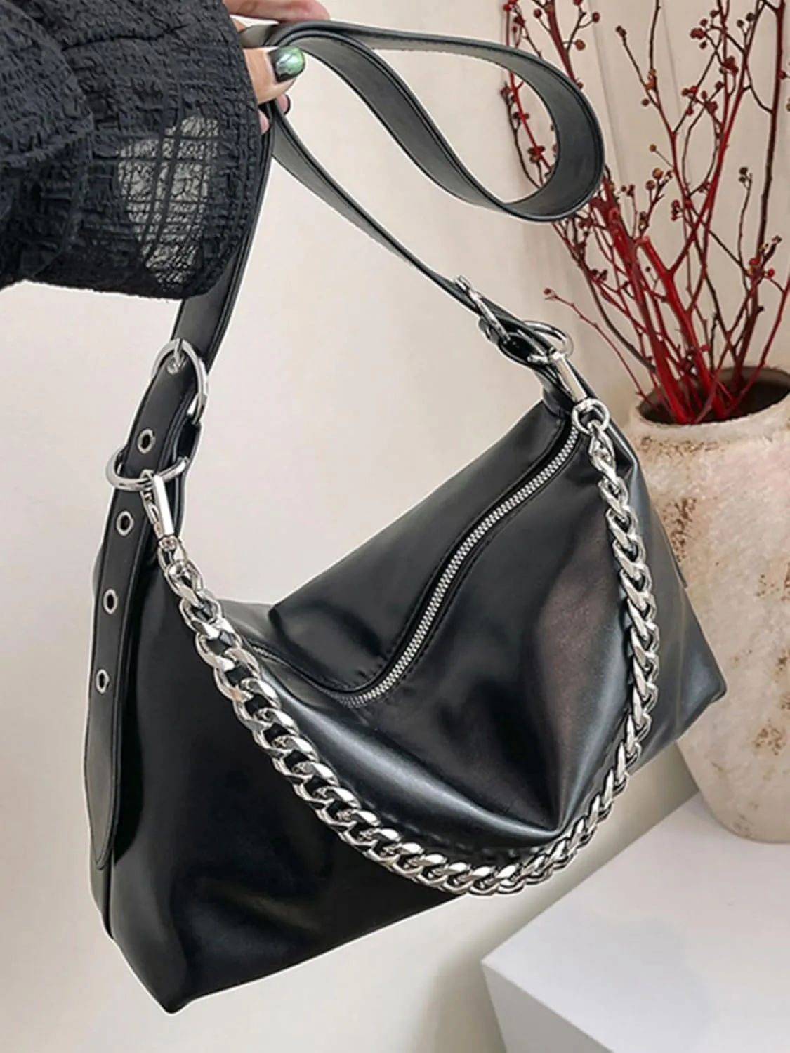 ENOPINK Crossbody Bags for Women Fashion Hobo Shoulder Bag Clutch Purse with Zipper Closure