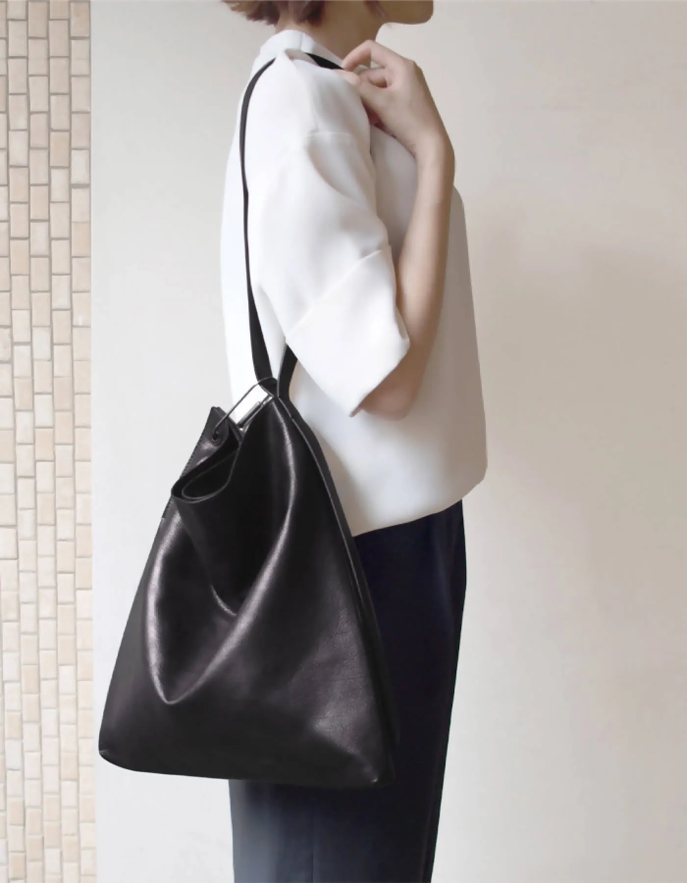 Equilateral Triangle Hobo Bag