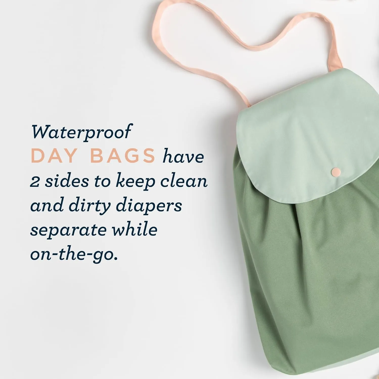 Esembly Wet Day Bag, Wet Dry Bag for Cloth Diapers - Waterproof, Reusable and Washable - Multipurpose Diaper, Pool, Beach, Gym and Travel Bag with Two Compartments - One Size, Fantastic Fungi