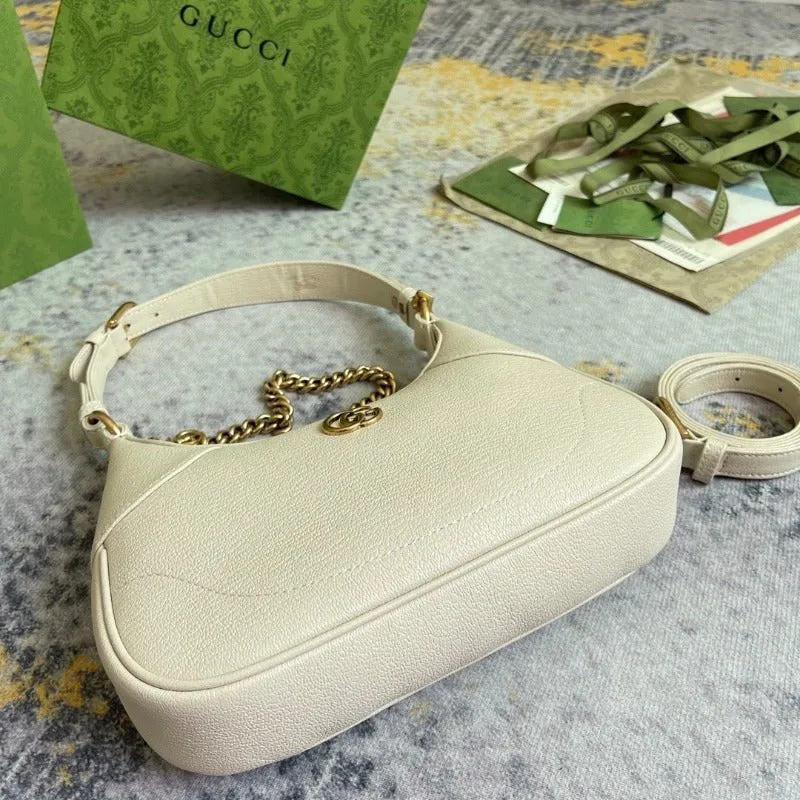 ESMEE - Hobo Bag With Chain Milk Beige