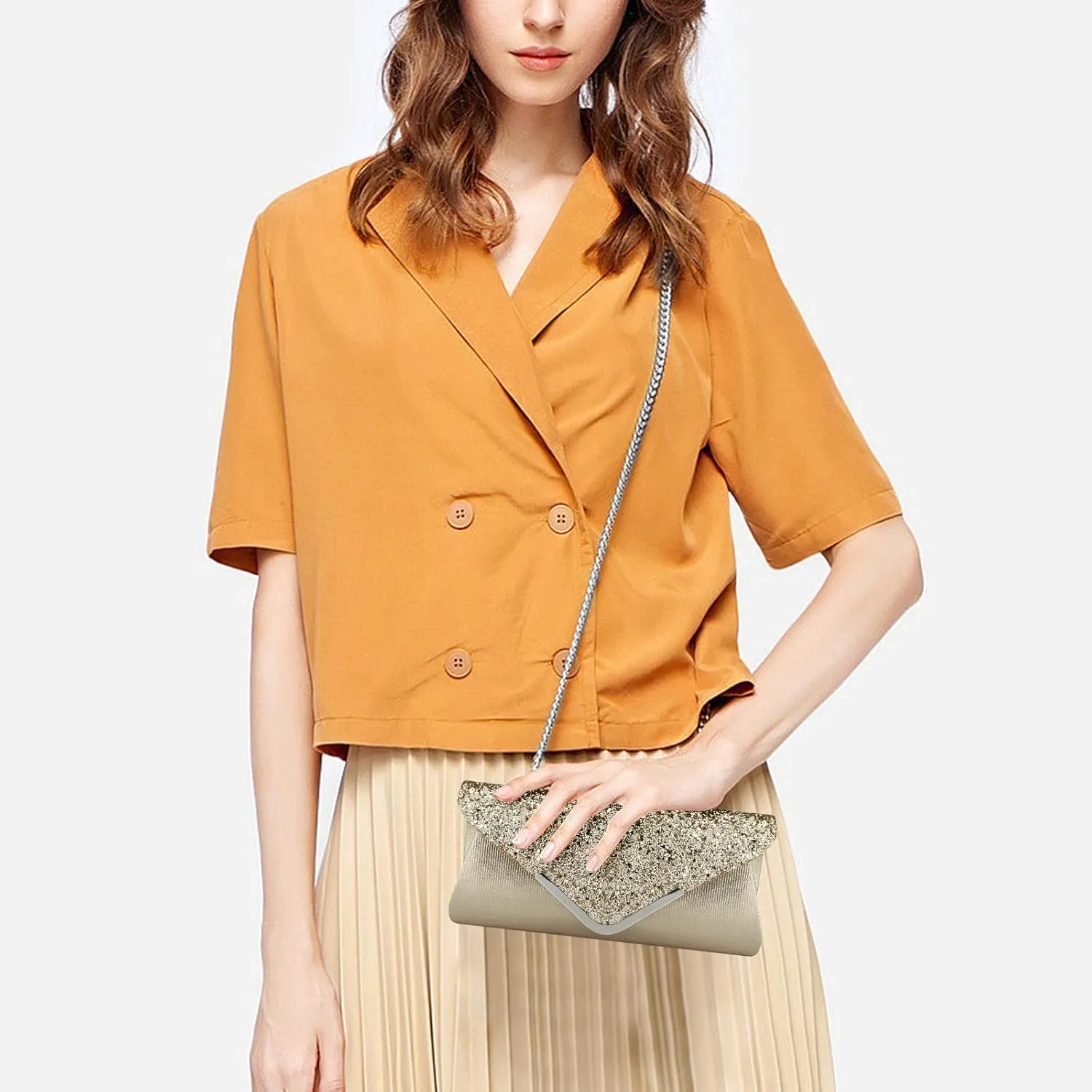 Evening Bag Clutch Purses for Women,Evening Clutch Party Shoulder Handbag Wedding Bag