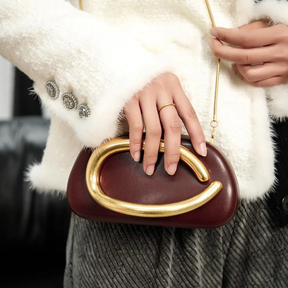 Evening Clutch Purses for Women Formal Unique Crossbody Purse Gold Closure Box Clutch Handbag Small Y2K Shoulder Bag