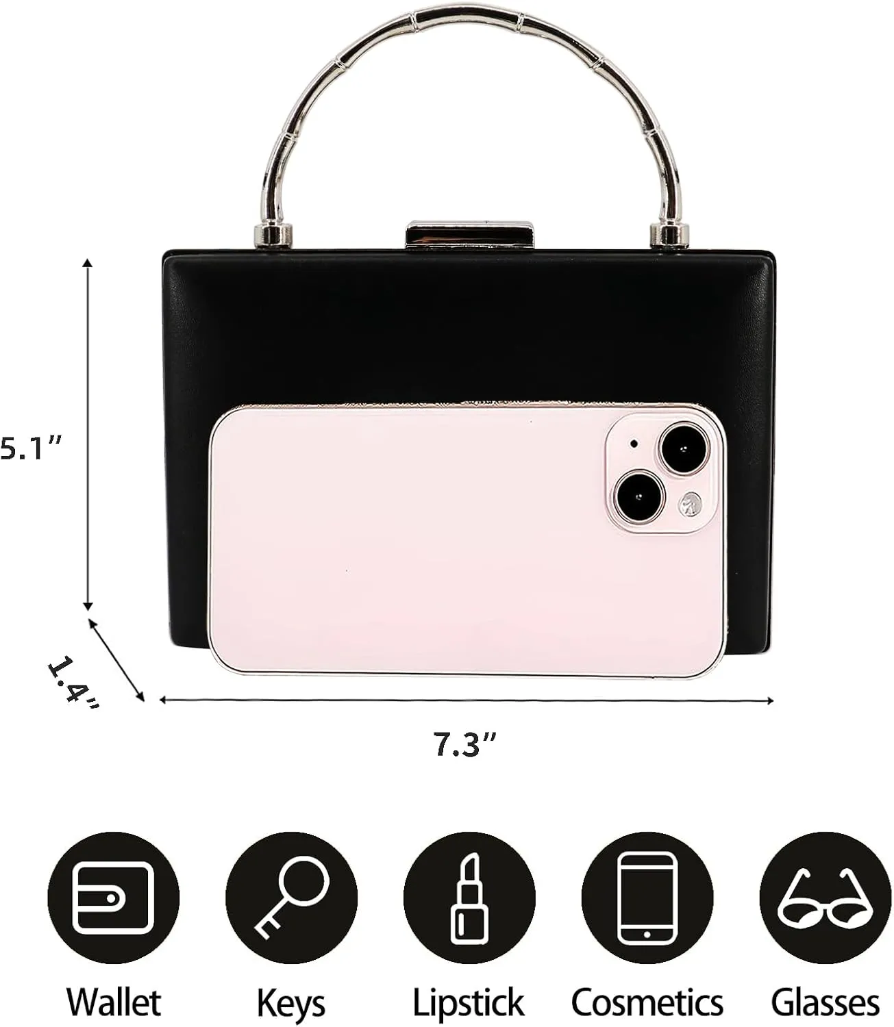 Evening Clutch Purses - Women's Evening Bag Party Purses Handbag for Cocktail/Prom/Party/Wedding/Formal