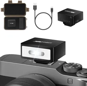 F1 Mini Camera Flash Camera Flash Speedlite for Ricoh (GR3/GR3X,etc.) Nikon/Canon/Fuji,Digital Film Cameras,Mini hot Shoe Flash for DSLR Camera（Not Compatible for Sony ZV-1F.
