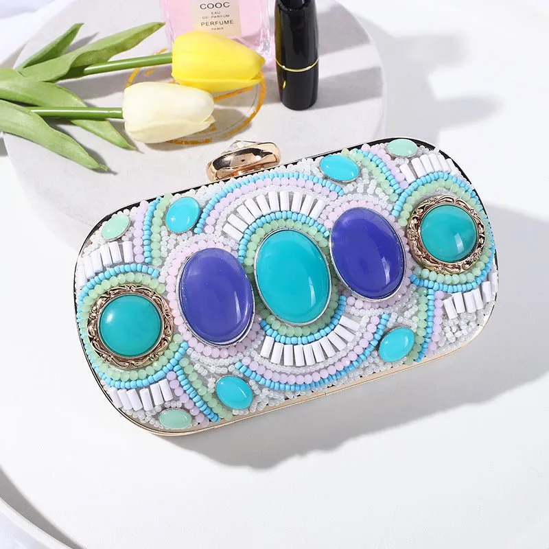 Fashion Diamonds Clutches Female Small Stone Evening Party Purse