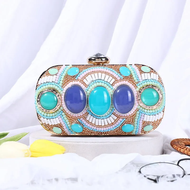 Fashion Diamonds Clutches Female Small Stone Evening Party Purse