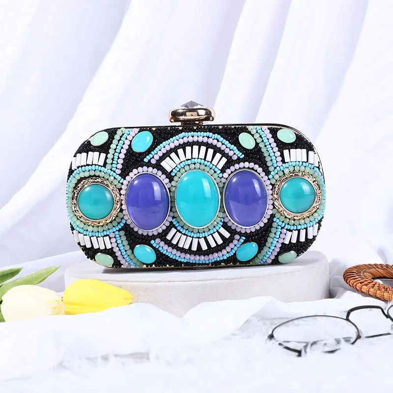 Fashion Diamonds Clutches Female Small Stone Evening Party Purse