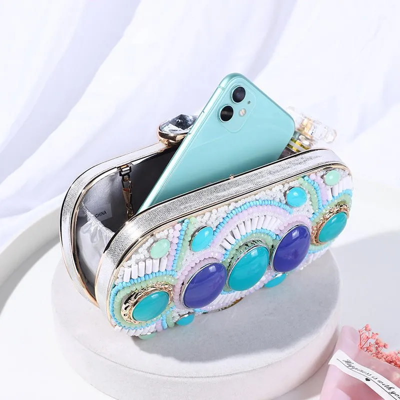 Fashion Diamonds Clutches Female Small Stone Evening Party Purse