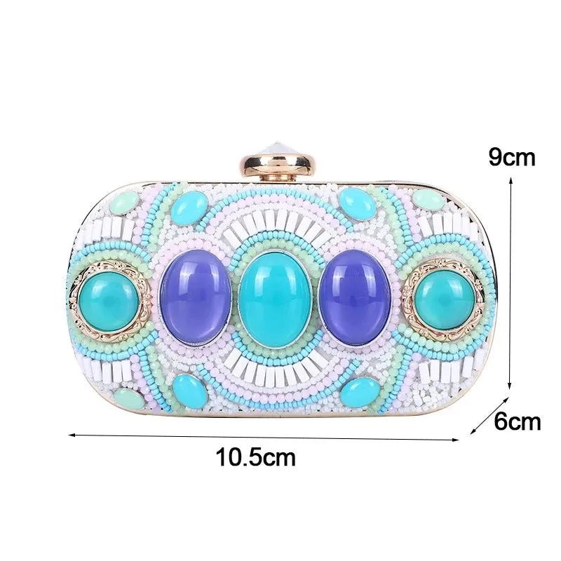 Fashion Diamonds Clutches Female Small Stone Evening Party Purse
