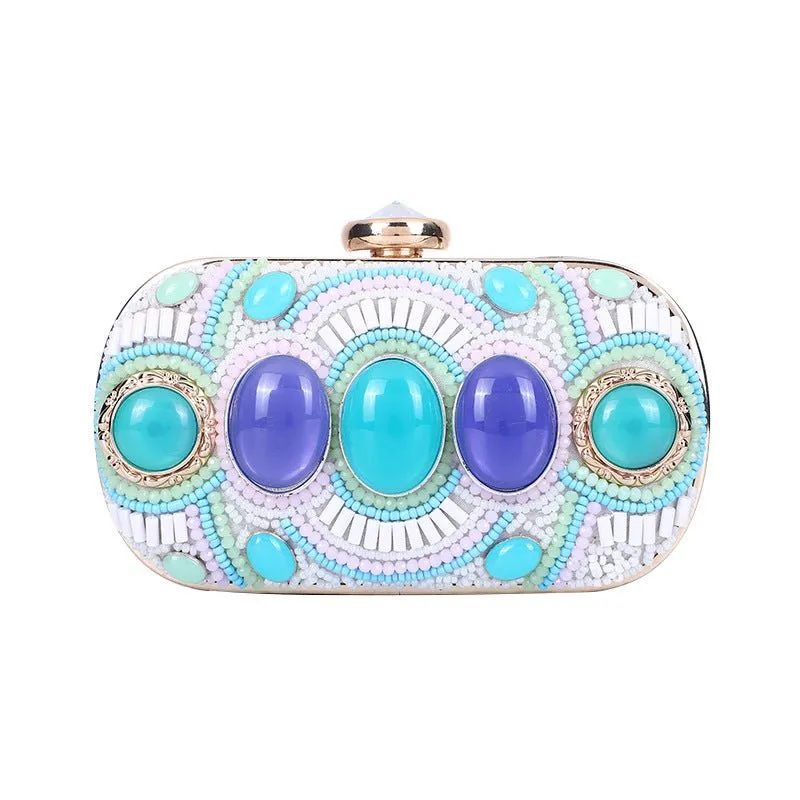 Fashion Diamonds Clutches Female Small Stone Evening Party Purse