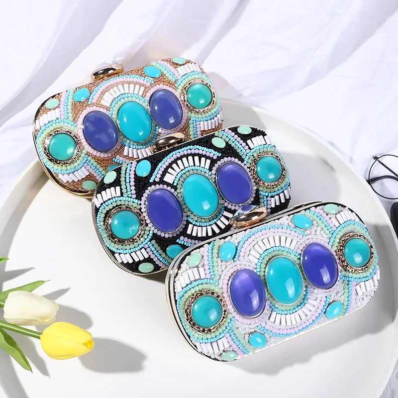 Fashion Diamonds Clutches Female Small Stone Evening Party Purse