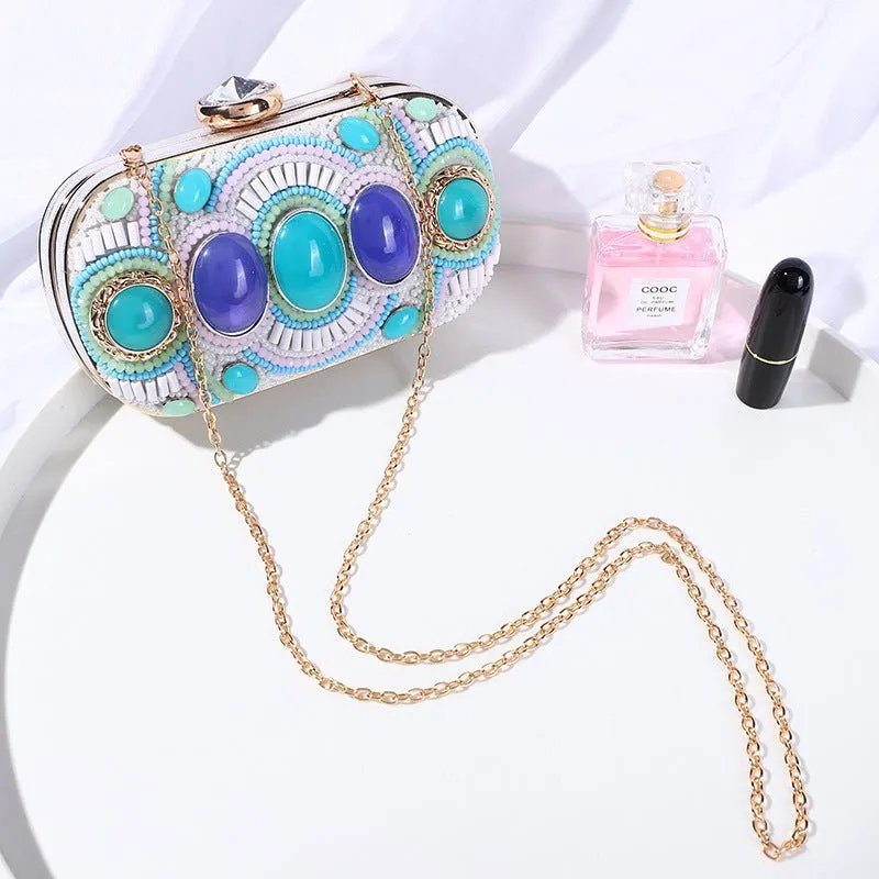 Fashion Diamonds Clutches Female Small Stone Evening Party Purse
