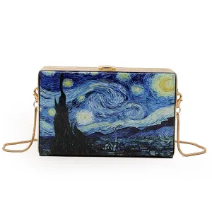 Fashion Oil Painting Cartoon Crossbody Bags For Women