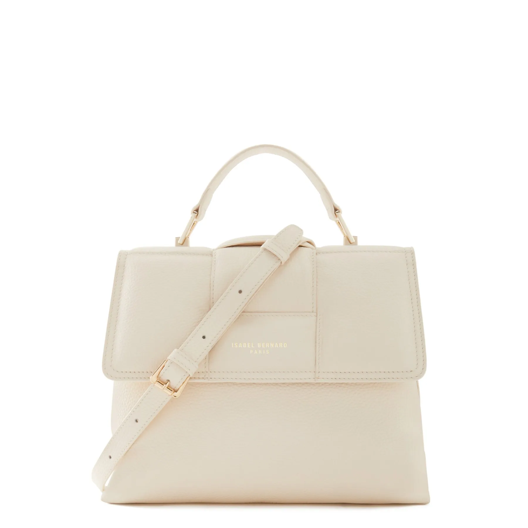 Femme Forte Lacy cream calfskin leather handbag