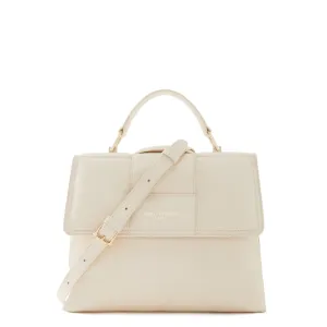 Femme Forte Lacy cream calfskin leather handbag