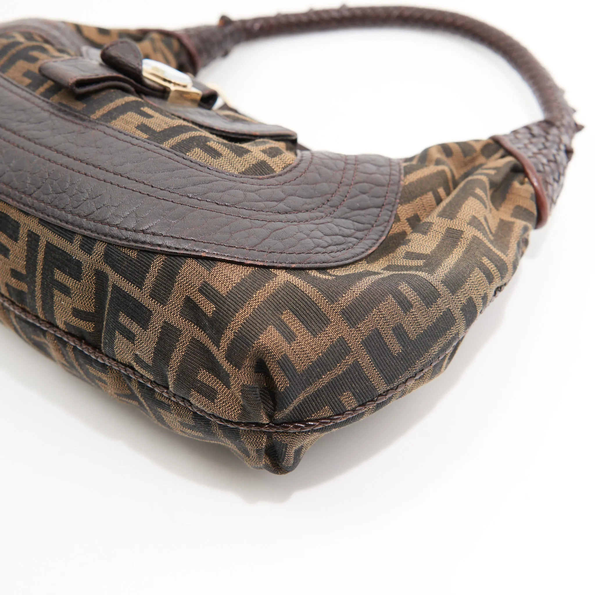 Fendi Canvas Zucca Hobo in Brown Monogram