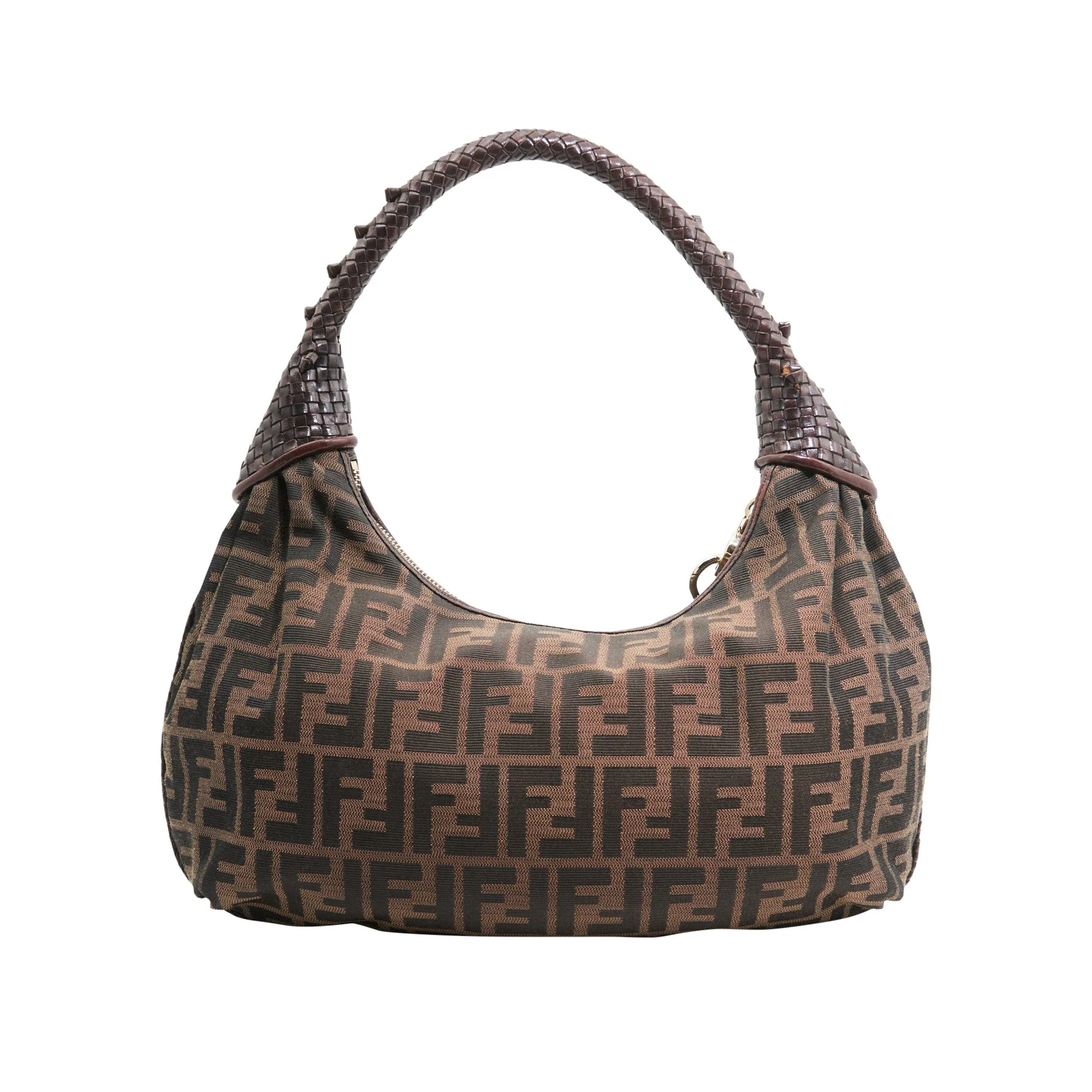 Fendi Canvas Zucca Hobo in Brown Monogram