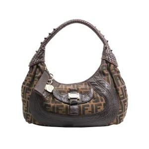 Fendi Canvas Zucca Hobo in Brown Monogram
