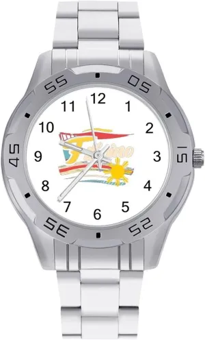 Filipino Proud Philippines Classic Wrist Watches for Men Casual Business Dress Watch with Stainless Steel Band Work Party