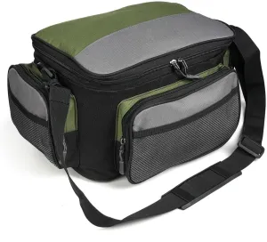 Fishing Tackle Bag 42 Cm with Shoulder Padded Strap, Fishing Bag for Trout Freshwater Or Saltwater with 3 External Pockets, Fishing Bag