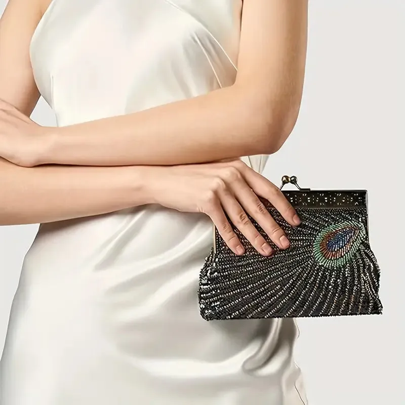 Flapper Peacock Clutch