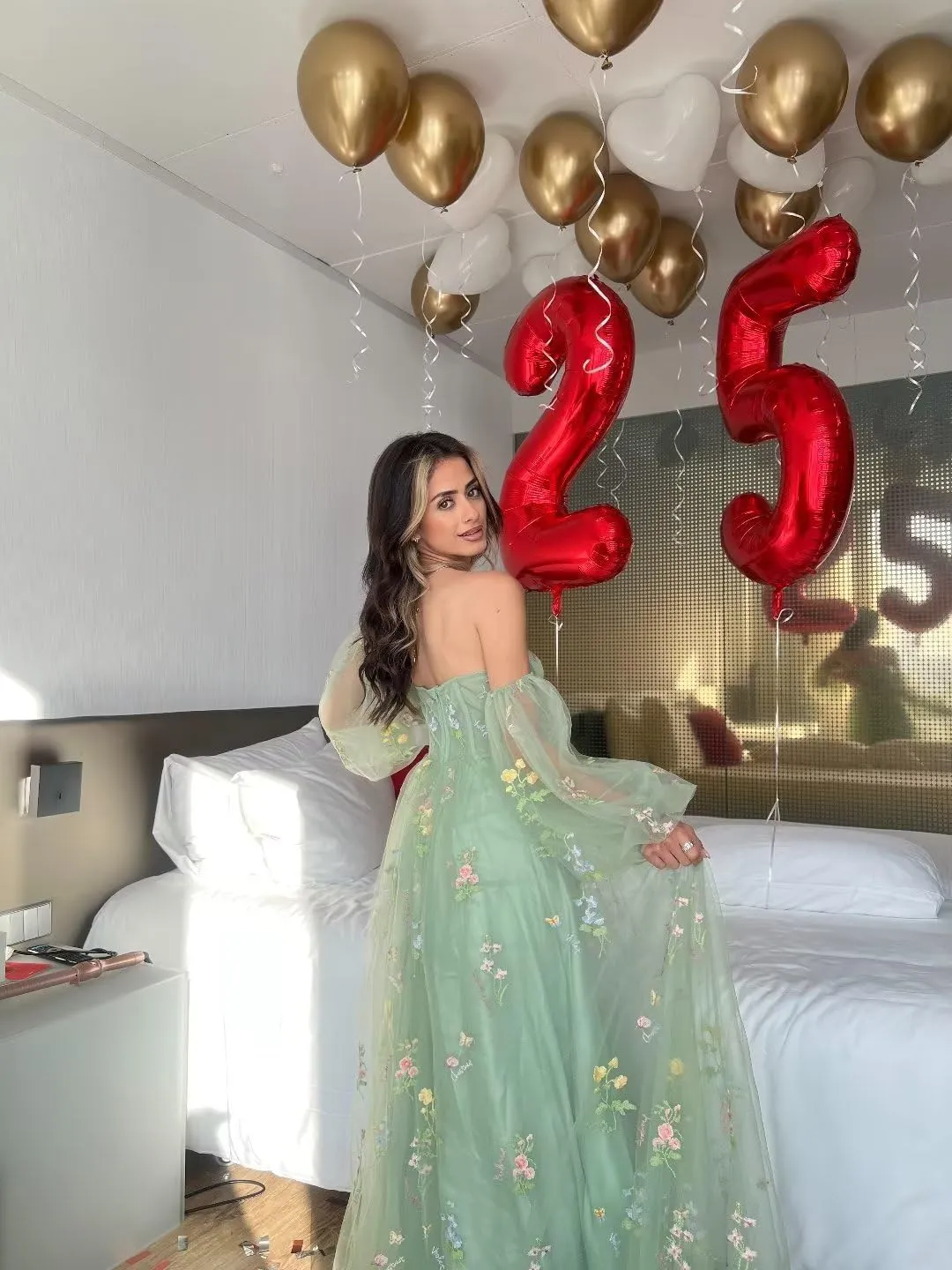 Flower Embroidery Tulle Prom Dresses for Women Corset Long Spaghetti Strap Fairy Ruched Formal Evening Party Gown