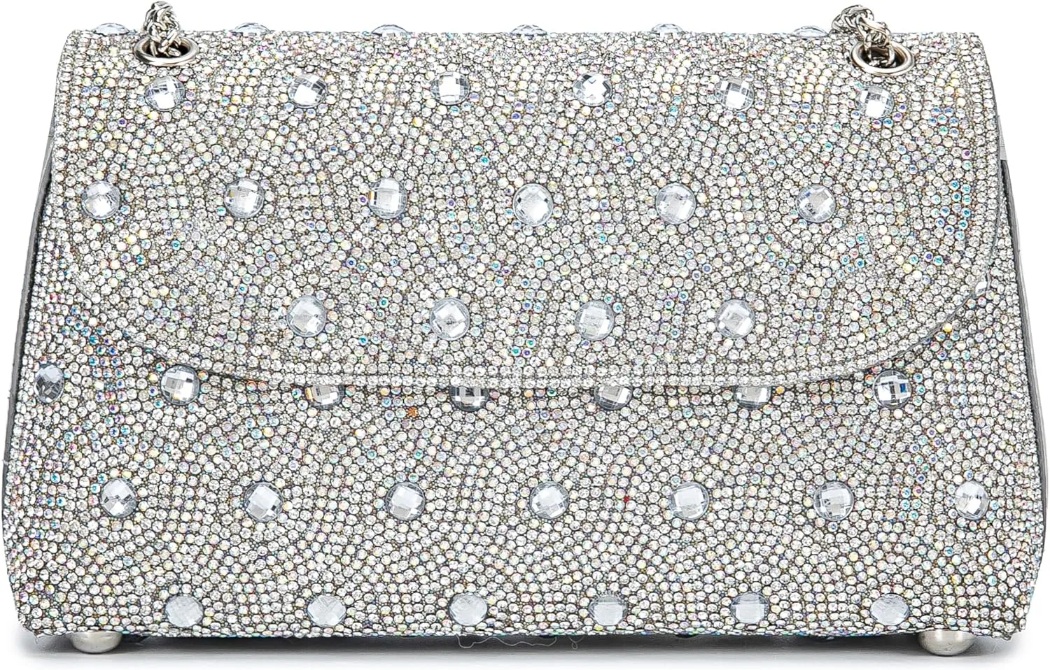 Flower Evening Handbags Chain Strap Square Shoulder Bag Crossbody Bag Crystals Rhinestone Clutch Purse