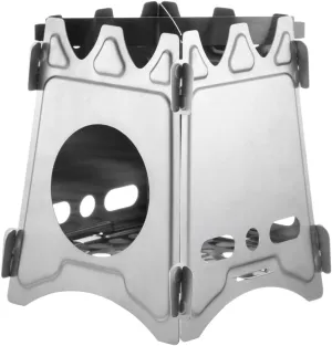 Foldable Stove Backpacking Portable Wood Stainless Steel Stove - Camping