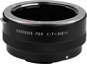Fotodiox PRO Lens Mount Adapter, Contax Yashica (C/Y) Mount Lens to Nikon 1-Series Camera, fits Nikon V1, J1 Mirrorless Cameras, CY-Nik(1) PRO