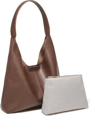 FOXLOVER Womens Faux Leather Hobo Bags Vintage Large Crossbody Shoulder Purse Ladies Tote Handbags