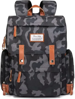 Frank Mully Diaper Bag Backpack Large Multifunction Travel Baby Bag for Mom Dad Camo