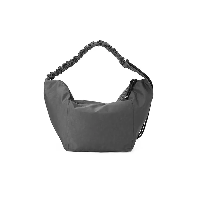 FRILLY HOBO BAG -  GREY