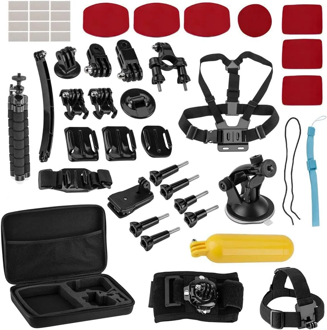 Froggi Extreme Sports Action Camera Accessory Kit - 47 Essential Pieces for GoPro -Style Adventures, for HERO9, HERO10, HERO11, HERO12