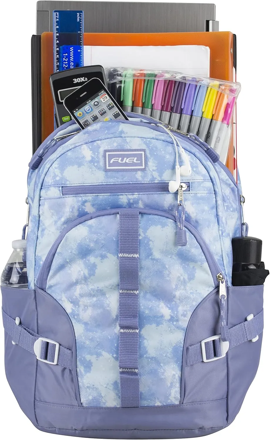 FUEL Hiking Laptop Backpack, College Bookbag, Travel Daypack with 5 Compartments, Dynamo Tech Pocket, 18.5 Inches
