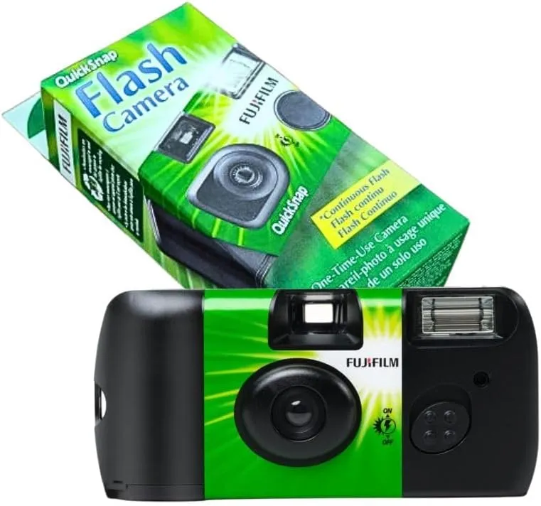 Fujifilm QuickSnap Flash 400 One Time Use 35mm Camera with Flash, 27 Exposures, 4-Pack