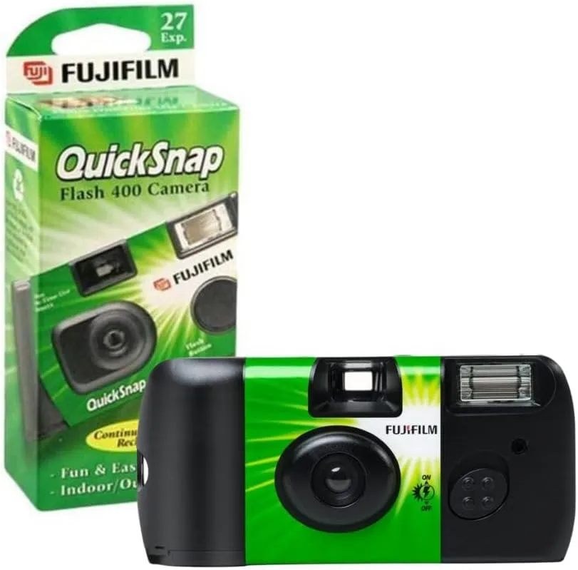 Fujifilm QuickSnap Flash 400 One Time Use 35mm Camera with Flash, 27 Exposures, 4-Pack