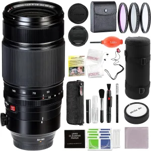 Fujifilm XF 50-140mm F2.8 R LM OIS WR Lens Bundle with Advanced Accessory and Travel Bundle | Fuji 50-140mm f2.8 Camera Lens (Fujifilm USA Authorized)