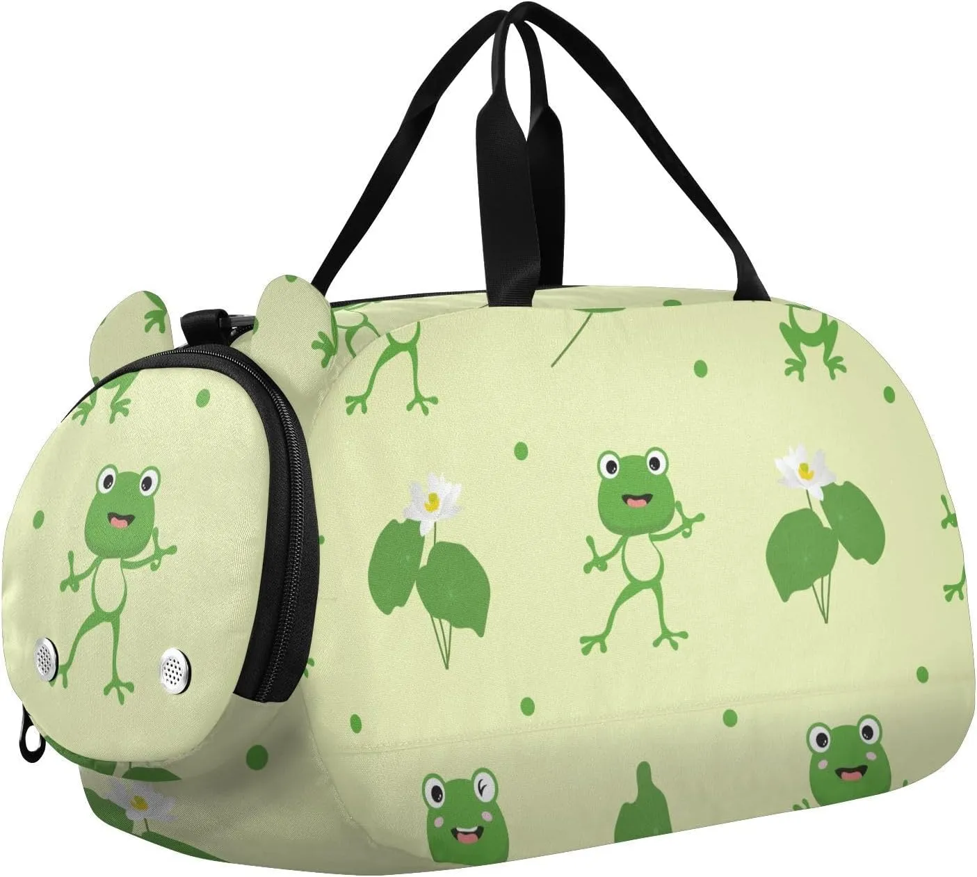Funny Cartoon Frogs Duffel Bags for Boys Small Gym Bags for Teens Dance Bag for Girls