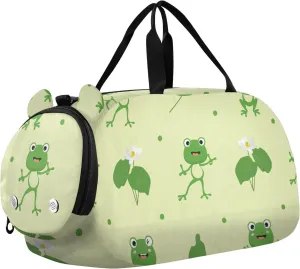 Funny Cartoon Frogs Duffel Bags for Boys Small Gym Bags for Teens Dance Bag for Girls