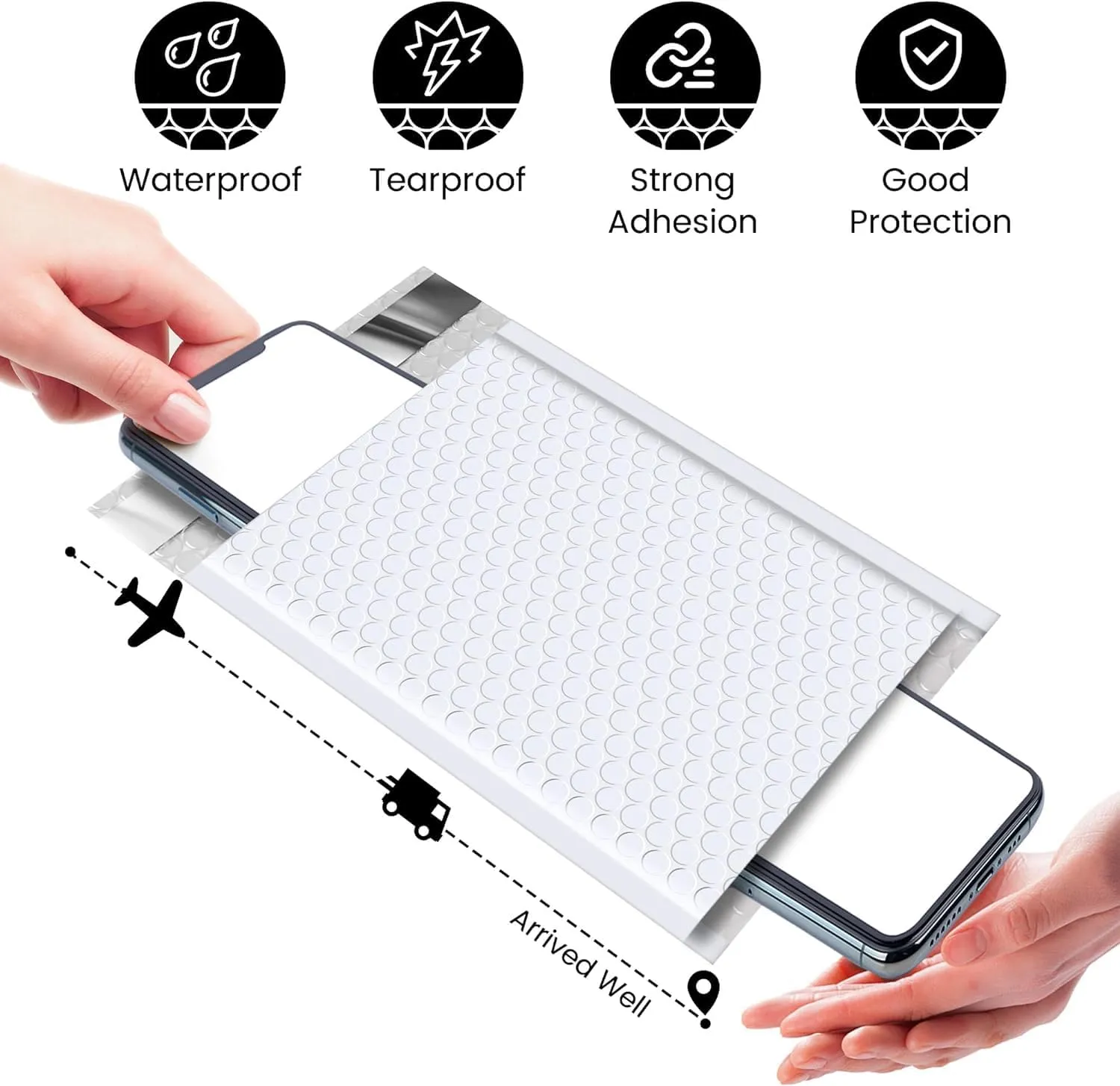 Fuxury Bubble Mailers 6x10“ 600 Pack White Padded Envelopes Usable Size 6x9" Thick Mailing Envelopes Bubble Padded, Shipping Bags for Mailing,Packaging, Small Business, Boutique, Bulk #0