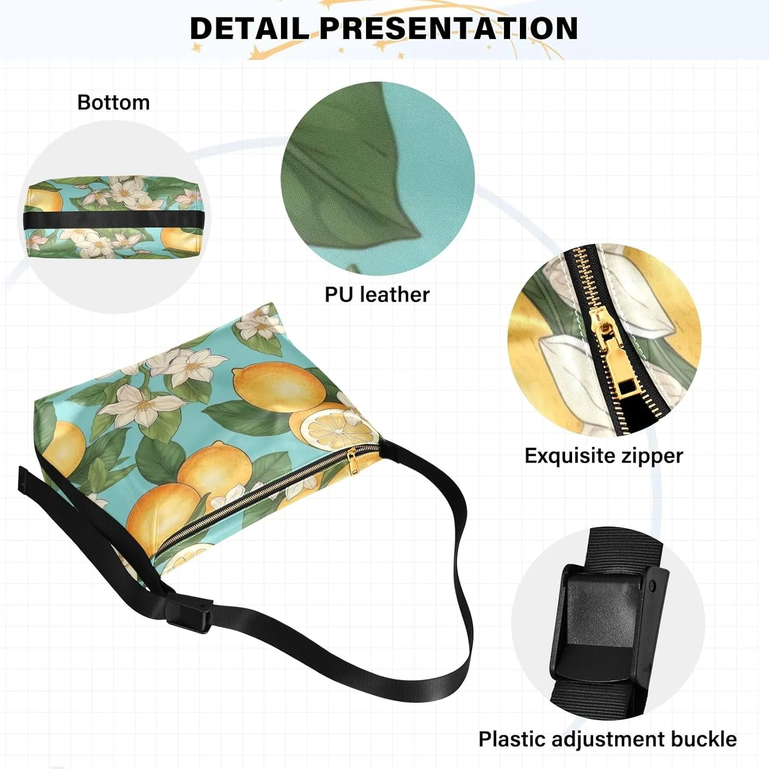 Galaxy with Stars and Black Holes Lightweight Shoulder Hobo Bag, Ladies Leather Crossbody Bags, Leather Shoulder Bag