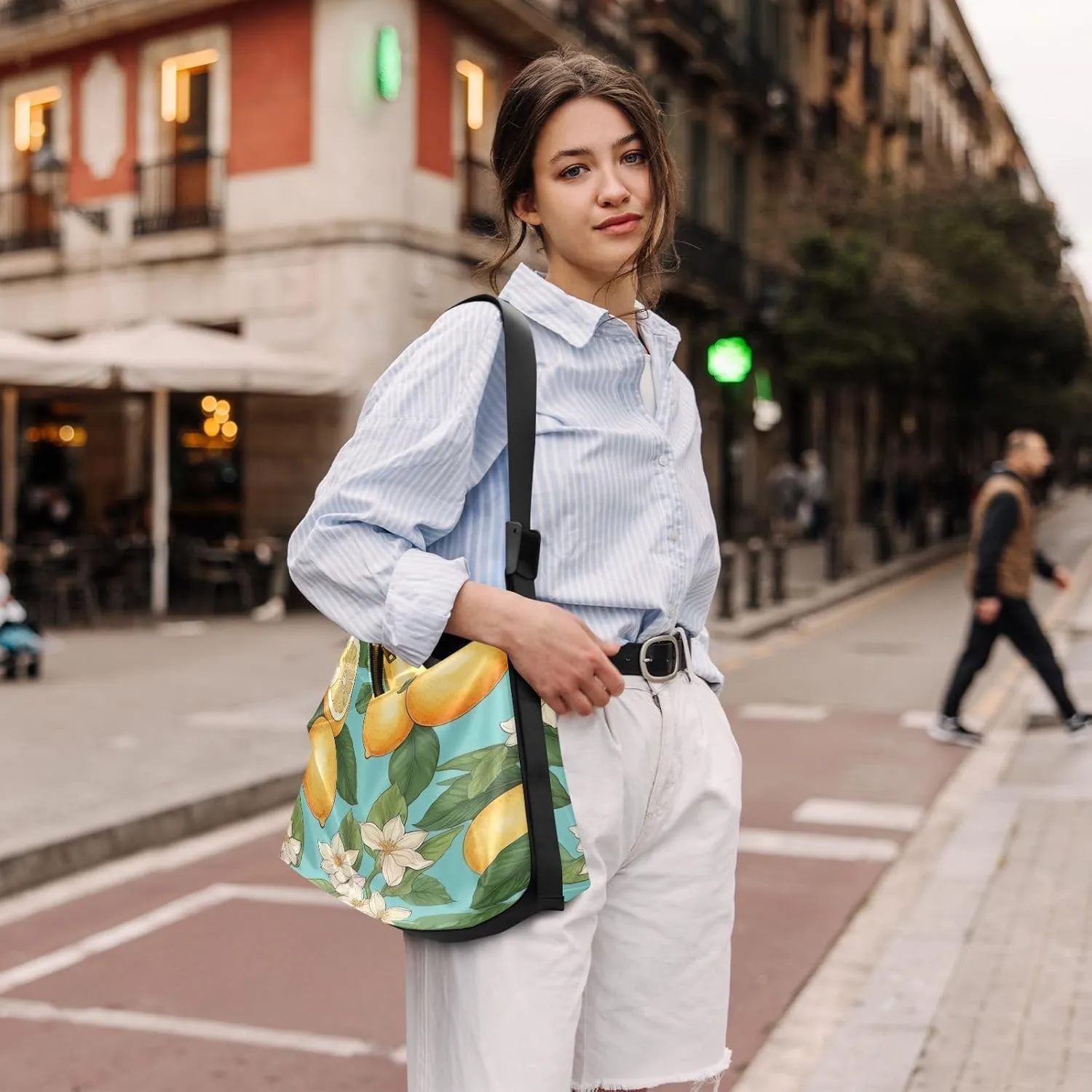 Galaxy with Stars and Black Holes Lightweight Shoulder Hobo Bag, Ladies Leather Crossbody Bags, Leather Shoulder Bag