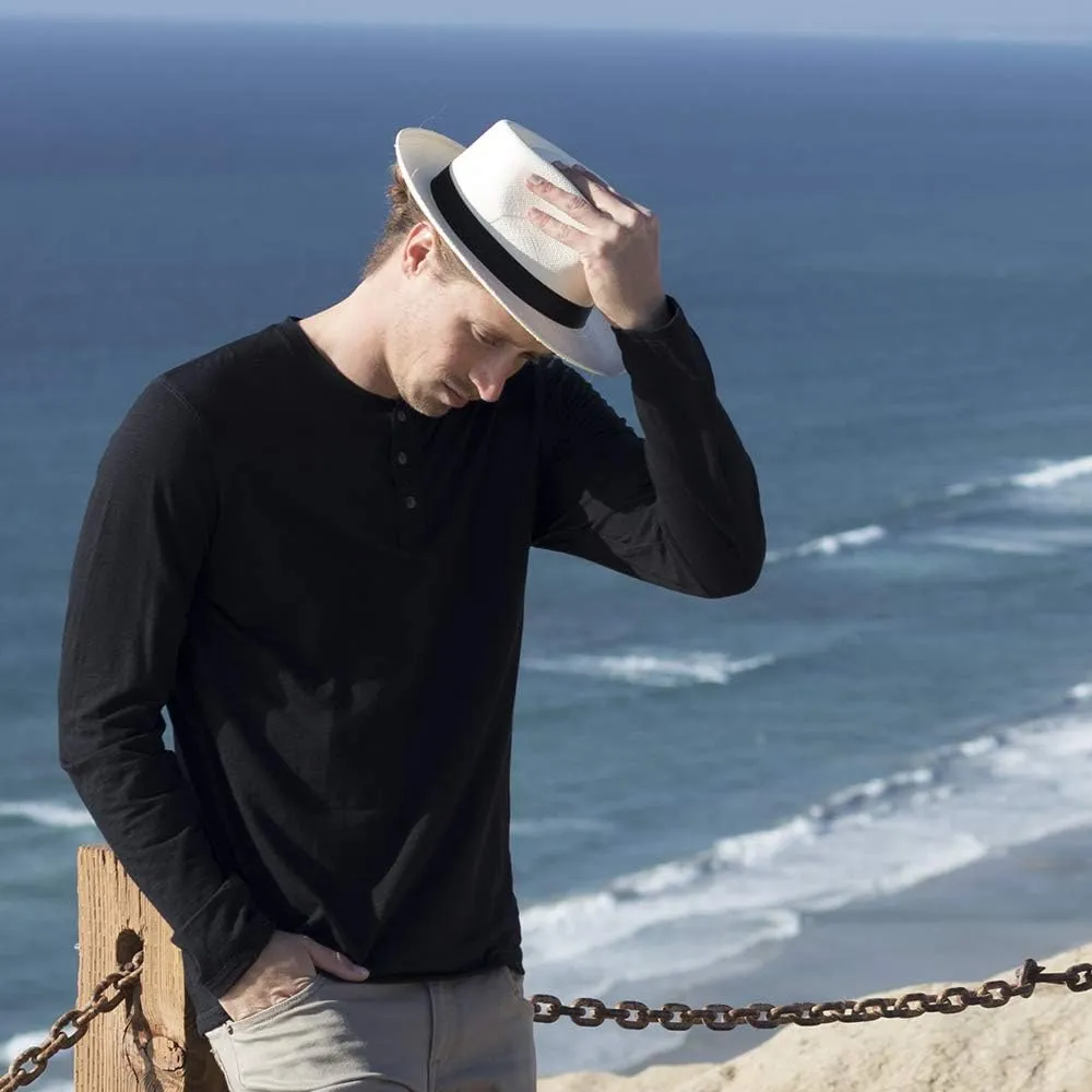 Genuine Havana Retro Panama Straw Hat Classic Lightweight