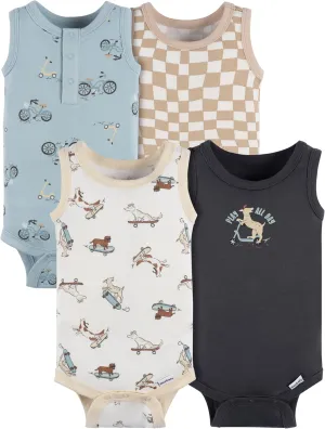 Gerber Baby Boys' Multi-pack Sleeveless Onesies Bodysuit