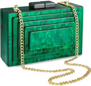 Gets Acrylic Clutch Purses for Women Evening Bag Eyes Multicolor Perspex Box Clutch Glitter Purse Handbags Crossbody Bag