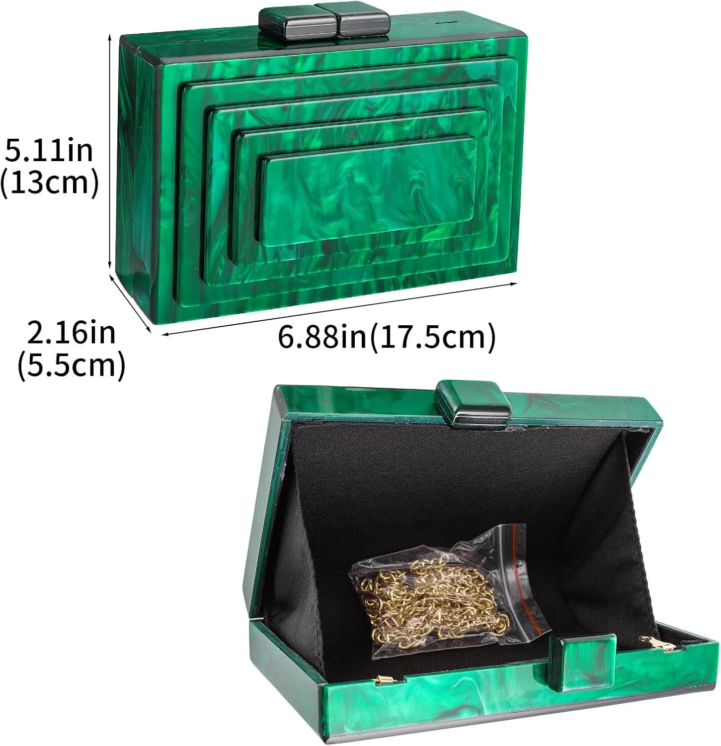 Gets Acrylic Clutch Purses for Women Evening Bag Eyes Multicolor Perspex Box Clutch Glitter Purse Handbags Crossbody Bag